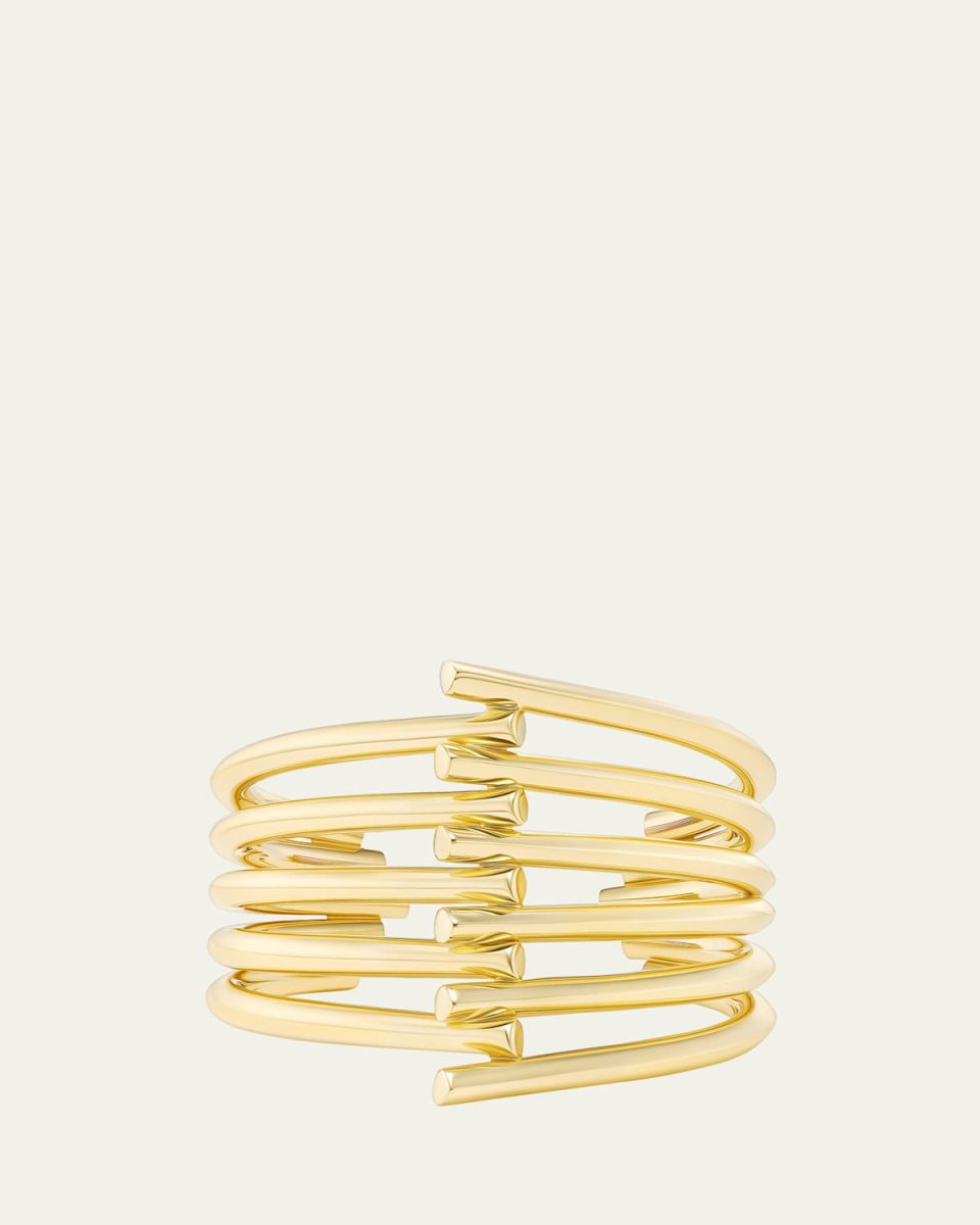 Fairmined 18K Yellow Gold Oera Stacked Cuff Bracelet